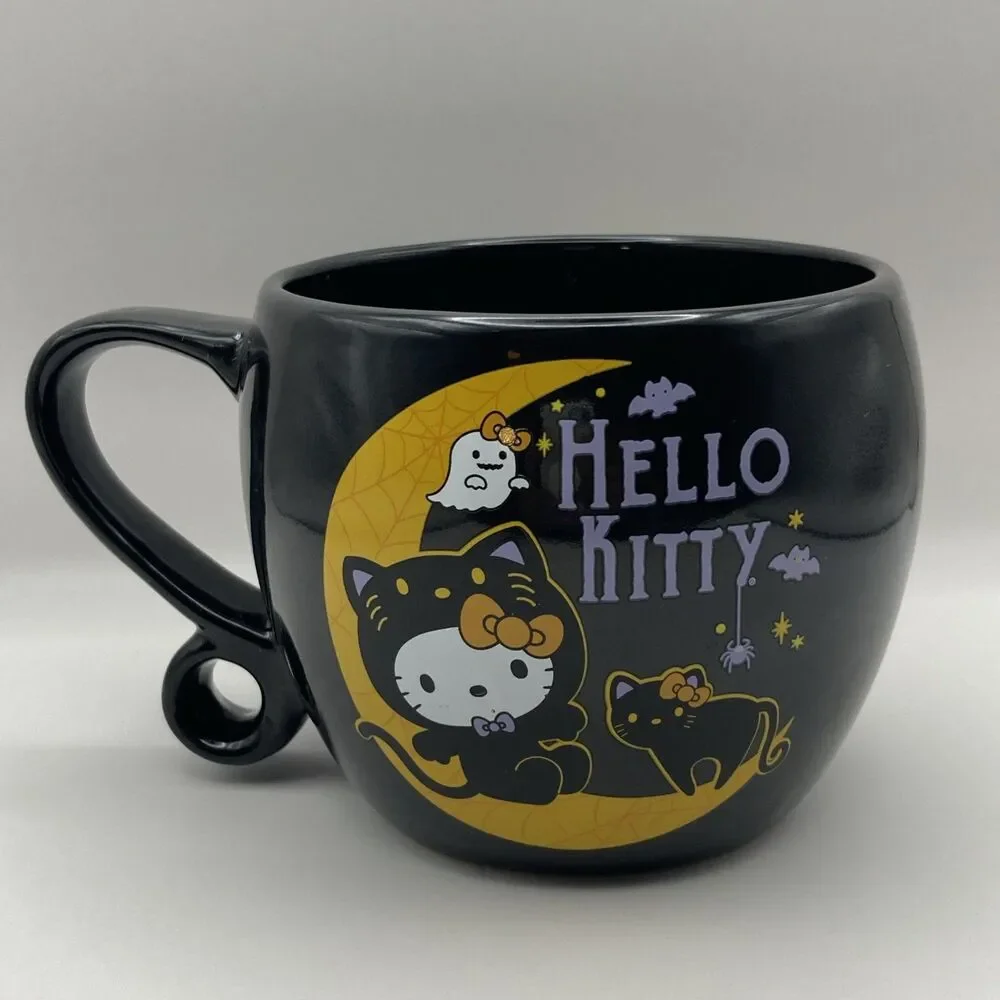 Sanrio Hello Kitty Moon Black Halloween Summerween Mug 16 oz Cup